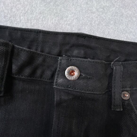 Railcar Fine Good Monrovia Jeans Womens 26 Black Selvedge Raw Denim Skinny USA - Picture 7 of 15